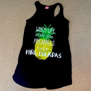Black and Pineapple Swim CoverUp